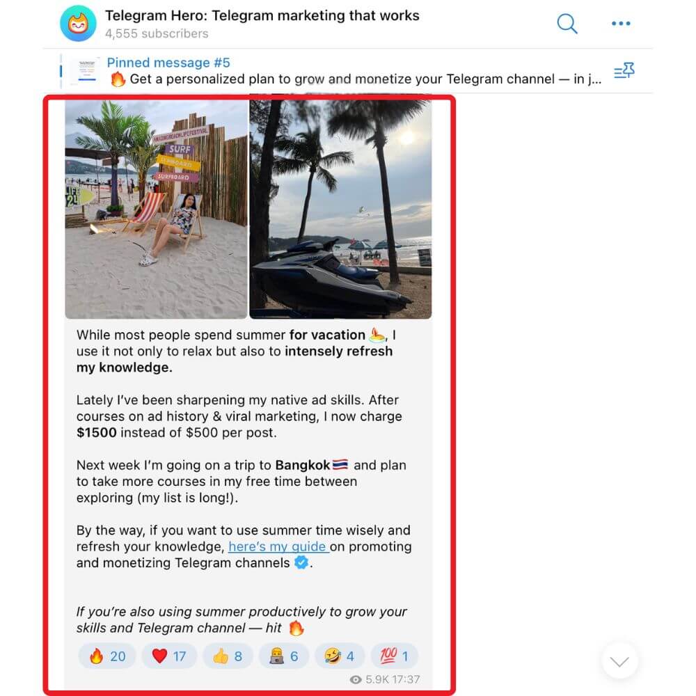 behind the_scenes content - example of how to get clients from telegram