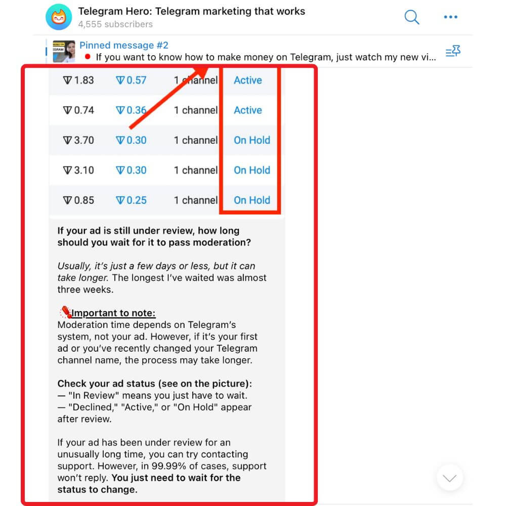 question content - example of how to get clients from telegram