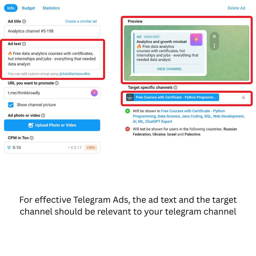 telegram ads example - example of how to get clients from telegram