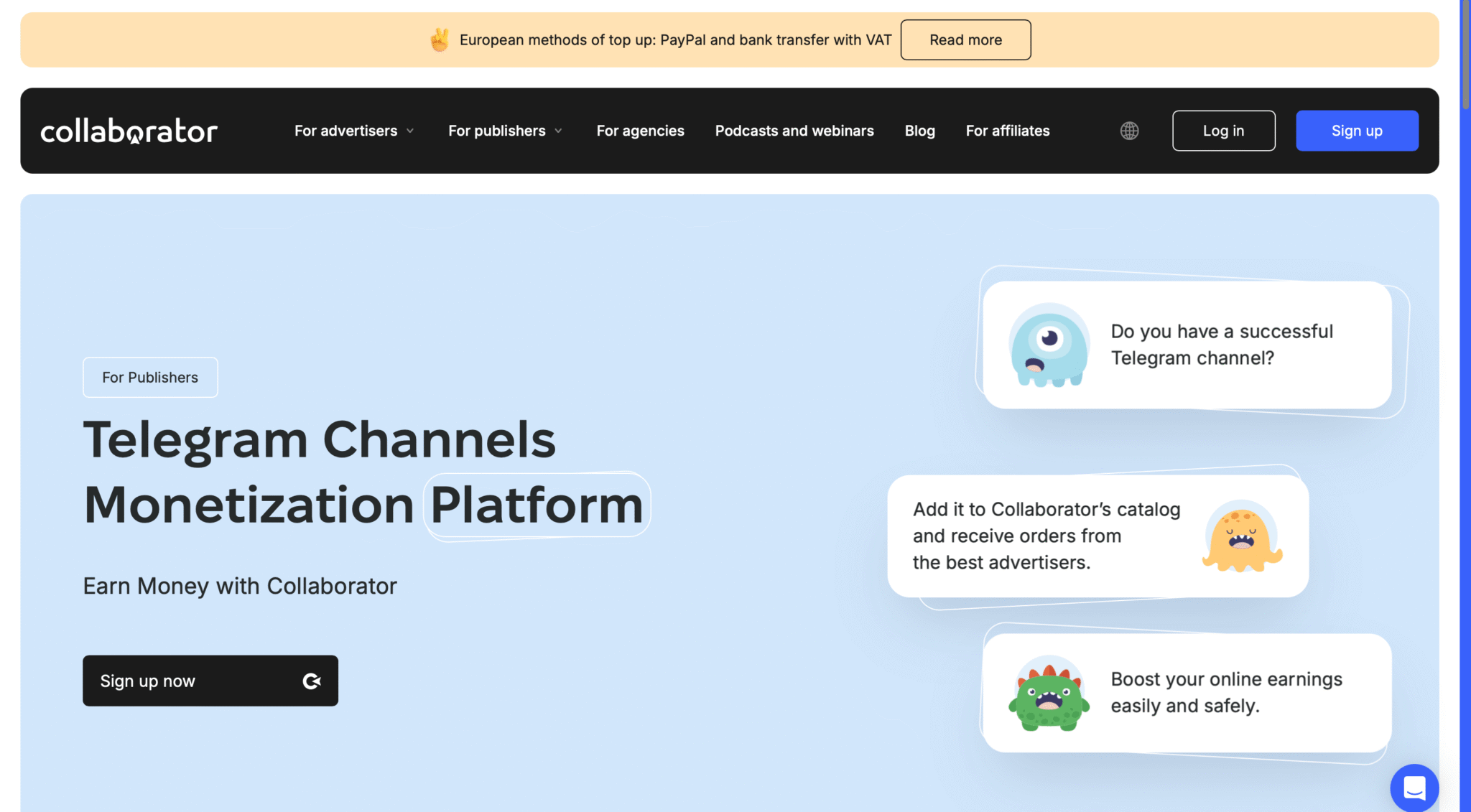 collaborator - telegram monetization tool