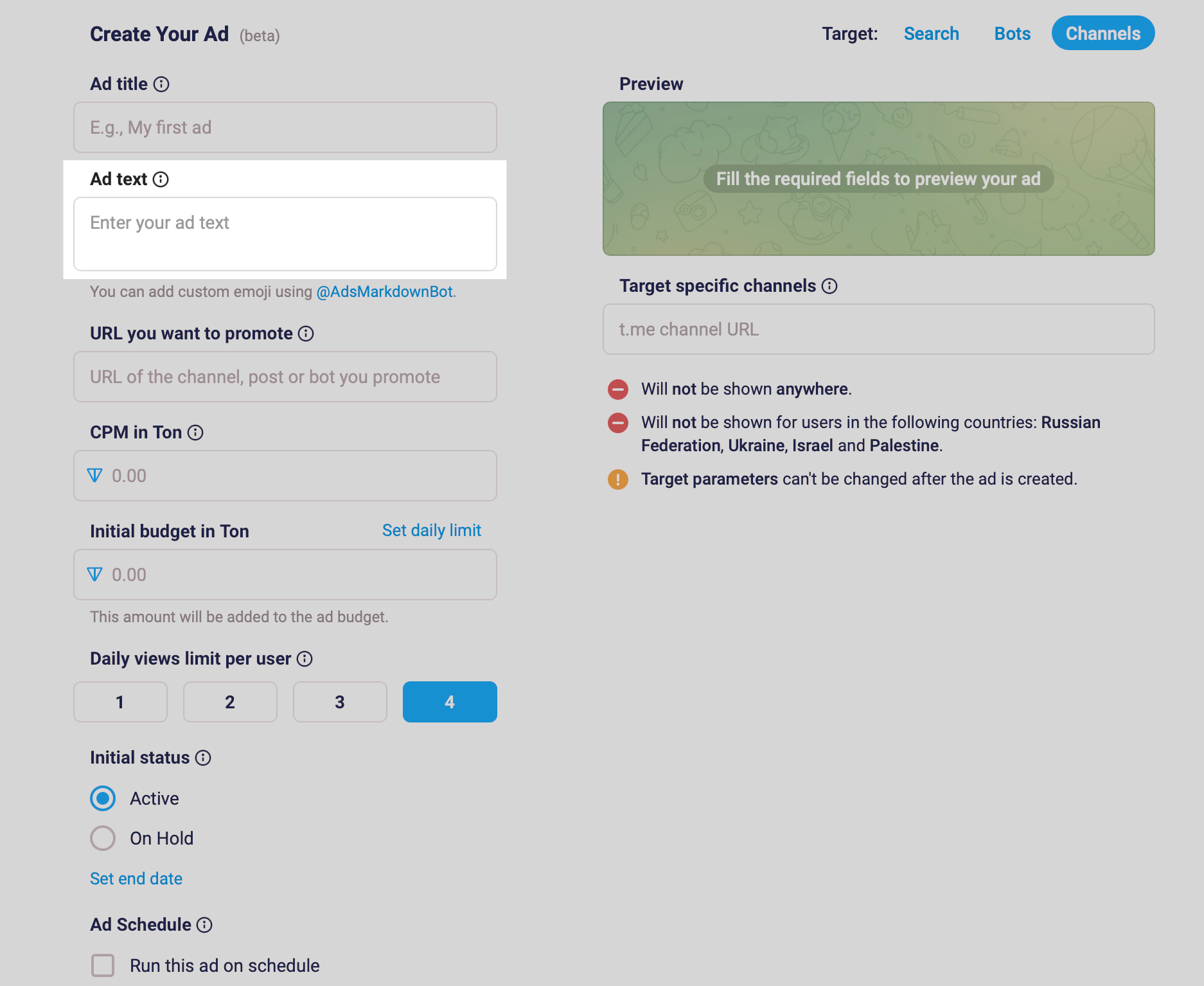 How to Advertise on Telegram Ads